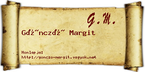 Göncző Margit névjegykártya
